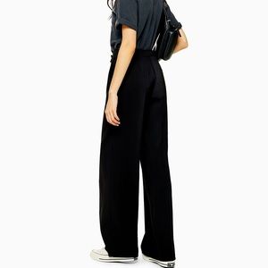 Topshop Clean High-Waisted Black Wide Leg Trouser